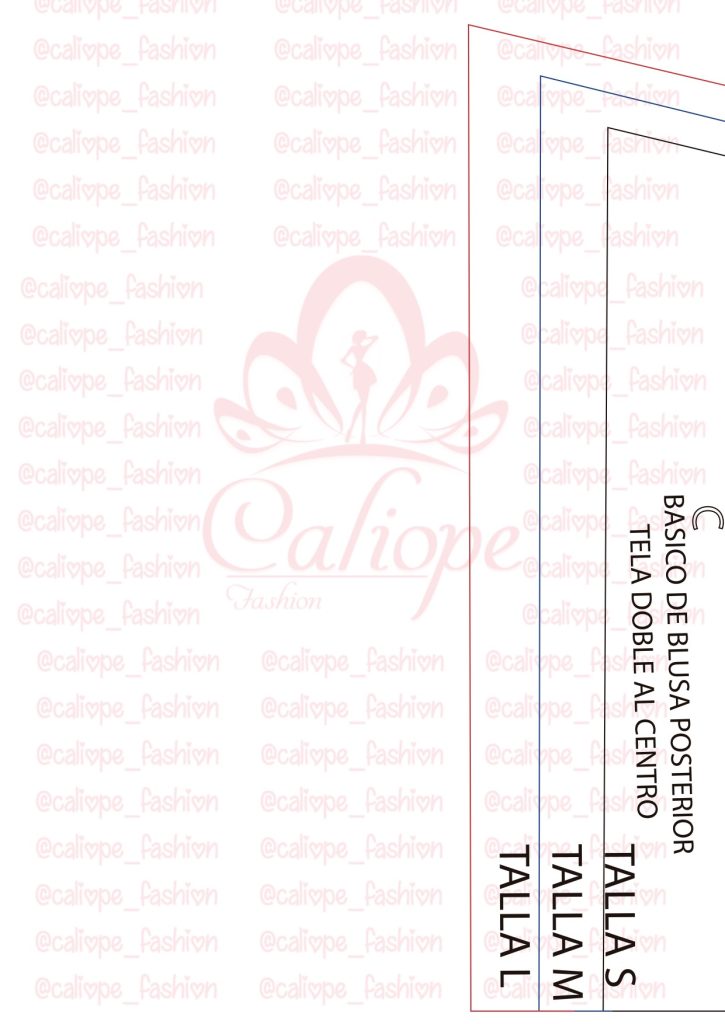 Molde básico de blusa com tabela de medidas - molde parte 12