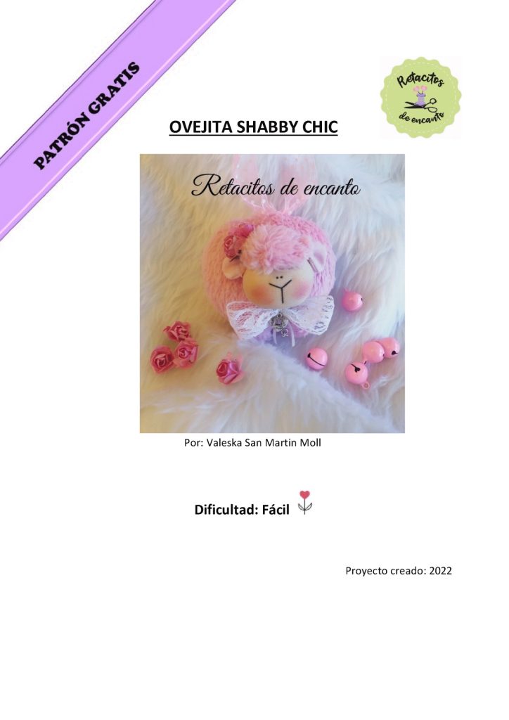 Ovelhinha shabby chic - molde parte 1
