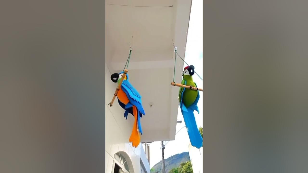 Pássaros de feltro 3D