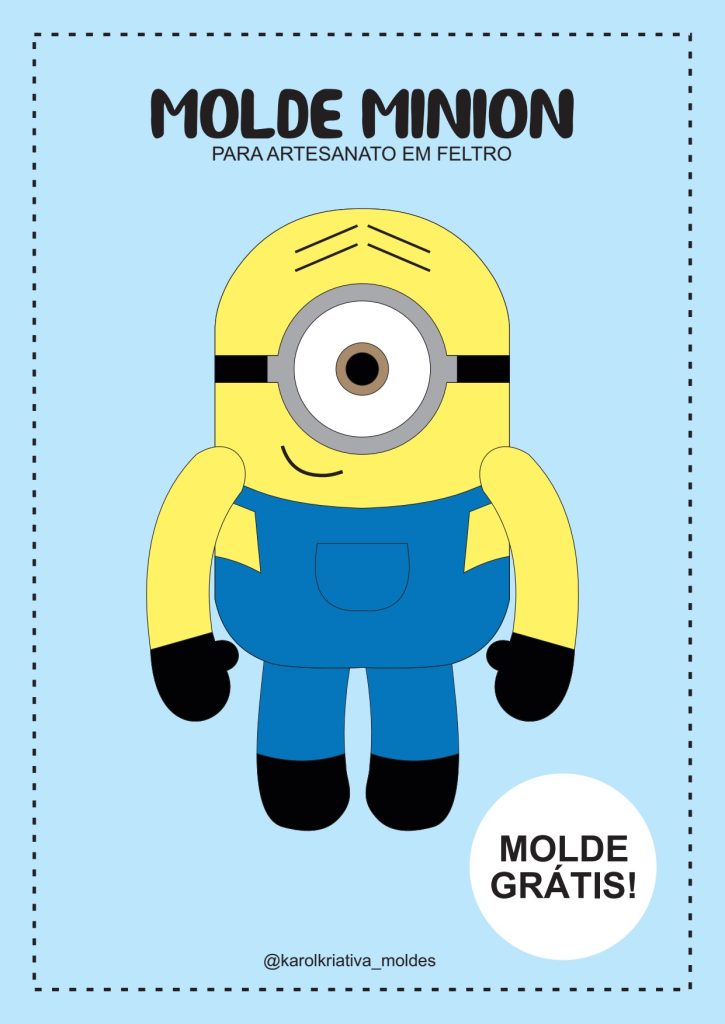 Personagens de feltro – Minions - molde parte 1