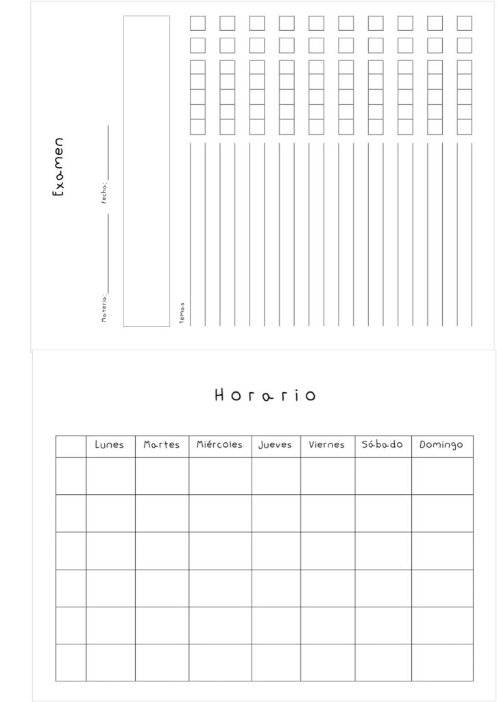 Planner de estudos completo para imprimir e digital - molde parte 12