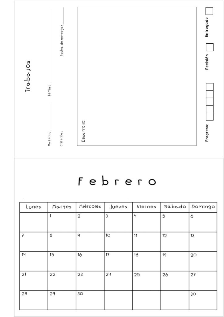 Planner de estudos completo para imprimir e digital - molde parte 16