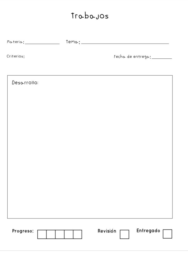Planner de estudos completo para imprimir e digital - molde parte 163