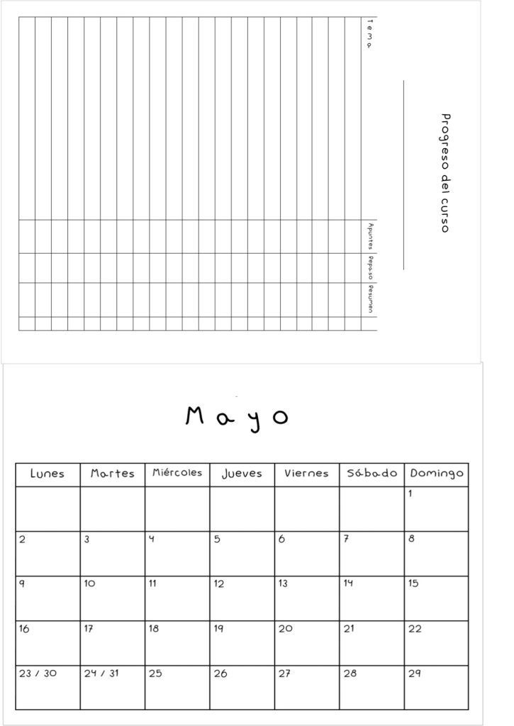 Planner de estudos completo para imprimir e digital - molde parte 19