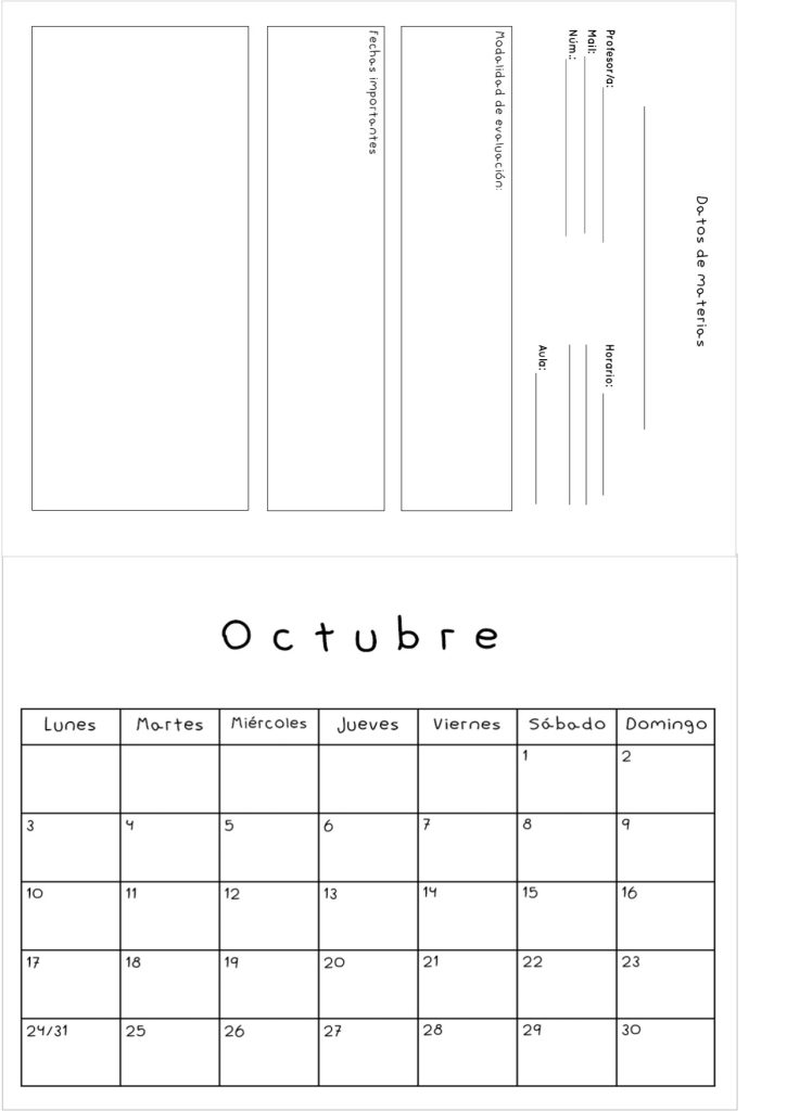 Planner de estudos completo para imprimir e digital - molde parte 25