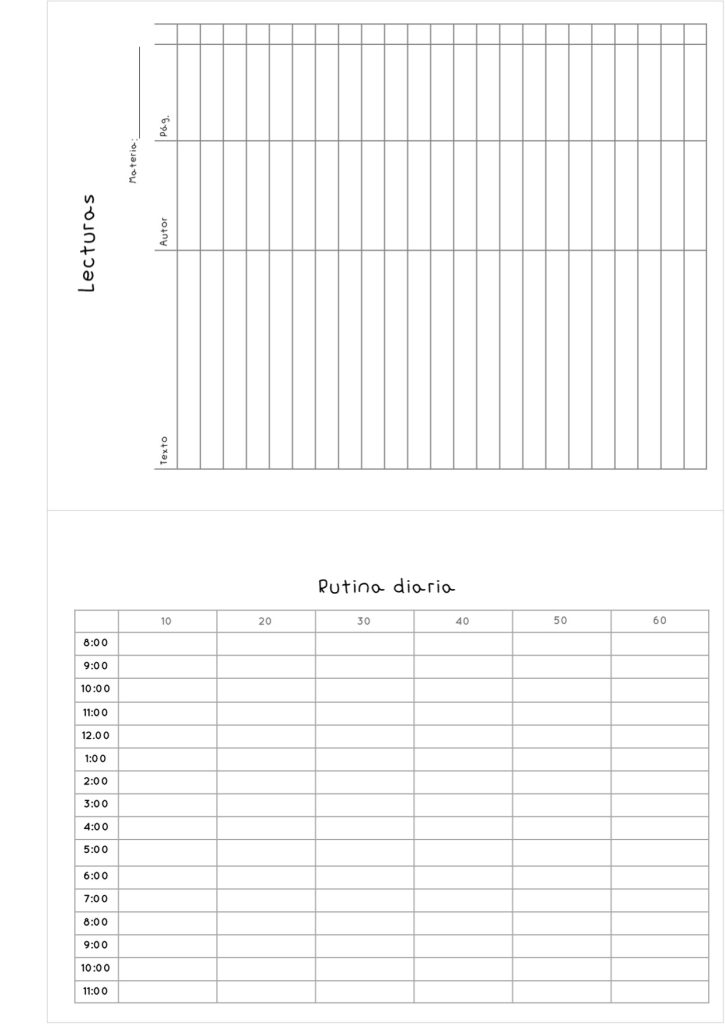 Planner de estudos completo para imprimir e digital - molde parte 30