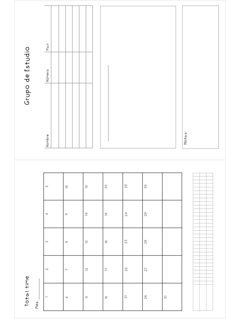 Planner de estudos completo para imprimir e digital - molde parte 46