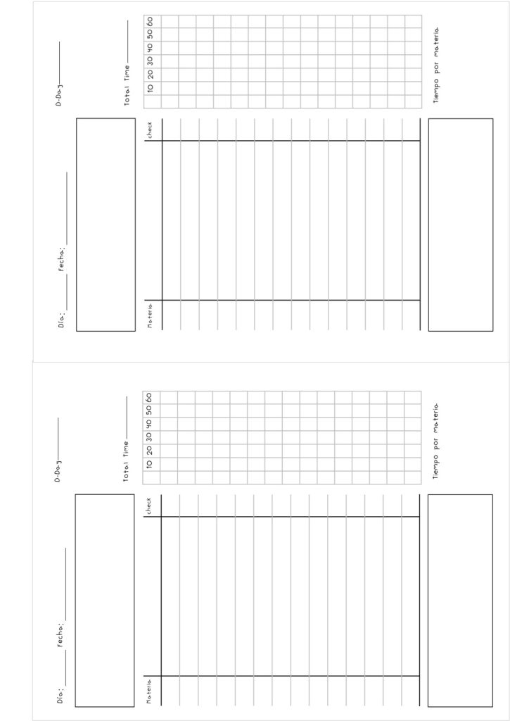 Planner de estudos completo para imprimir e digital - molde parte 49