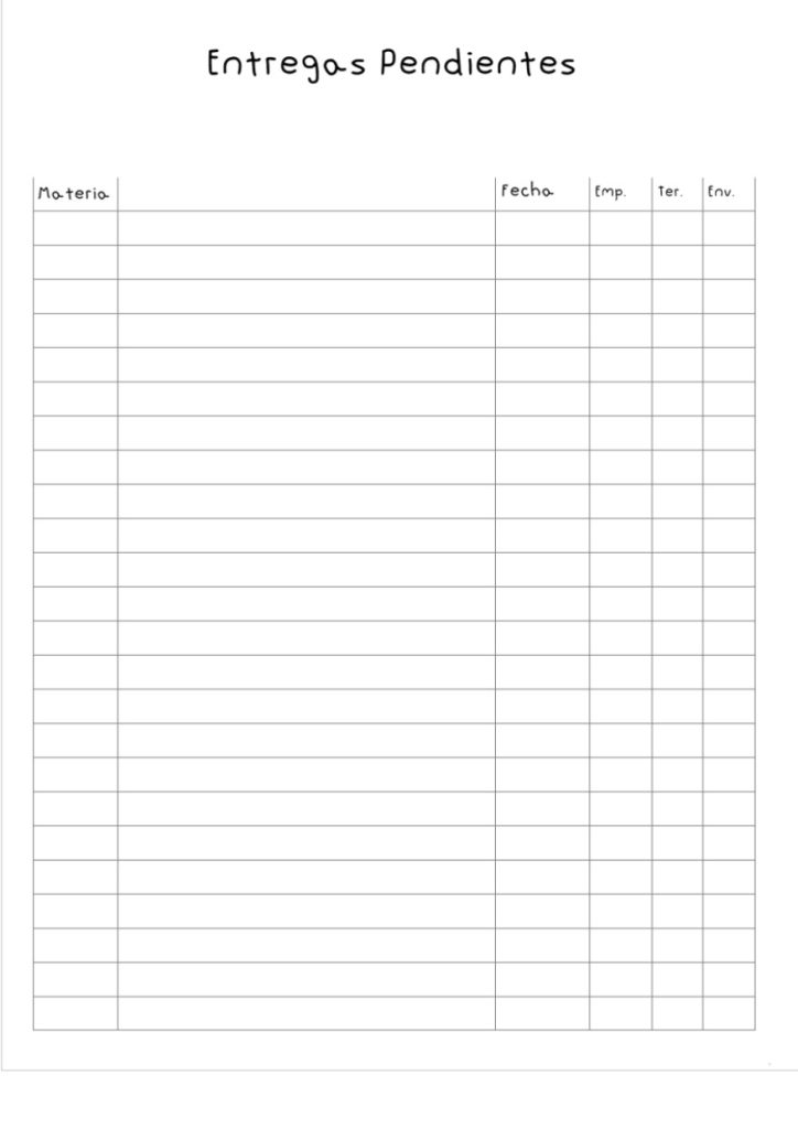 Planner de estudos completo para imprimir e digital - molde parte 58