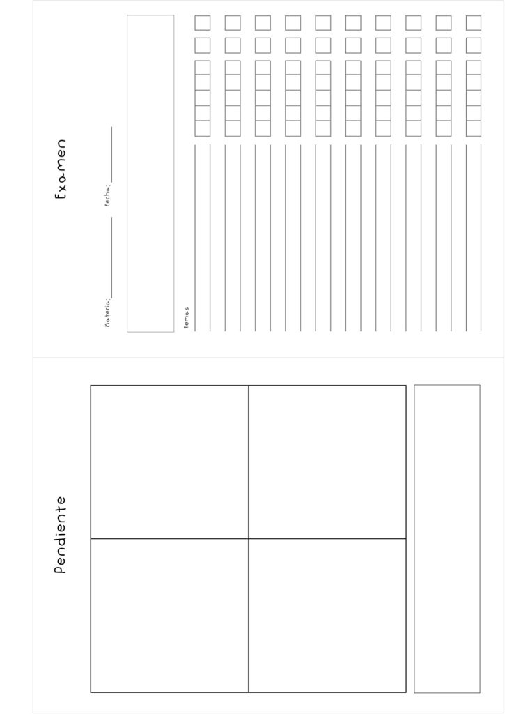 Planner de estudos completo para imprimir e digital - molde parte 6