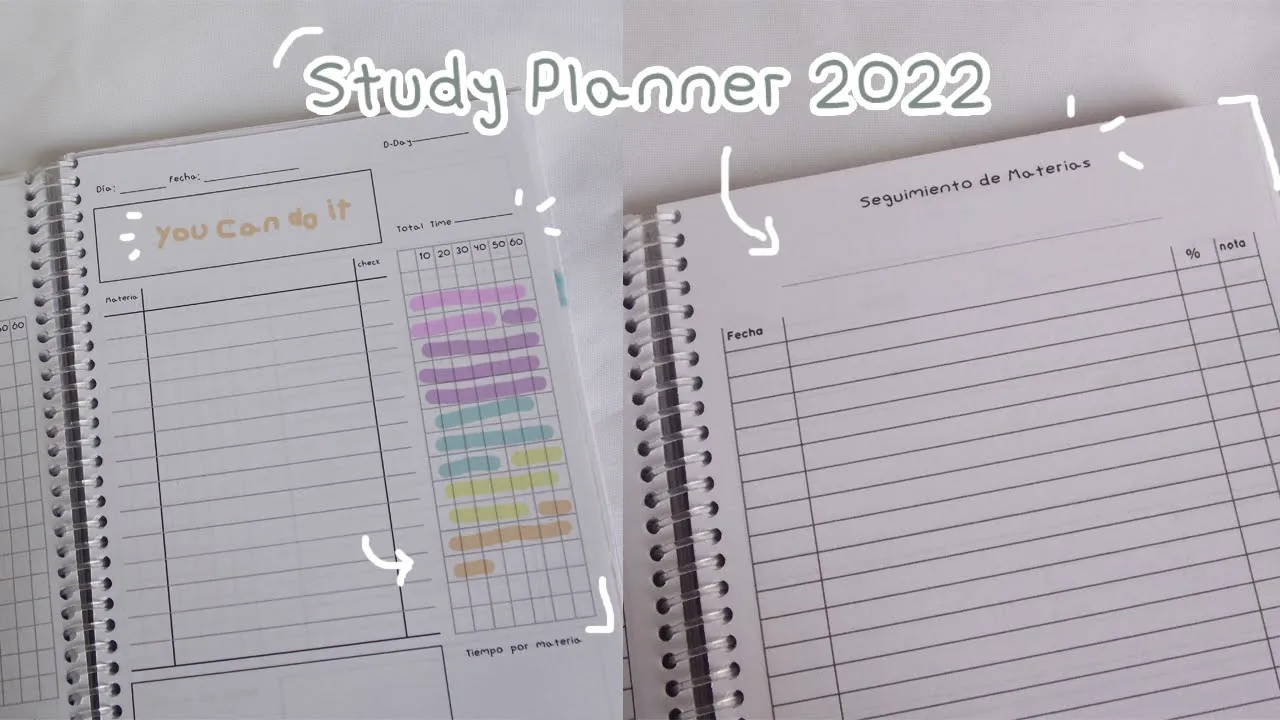 Planner de estudos completo para imprimir e digital