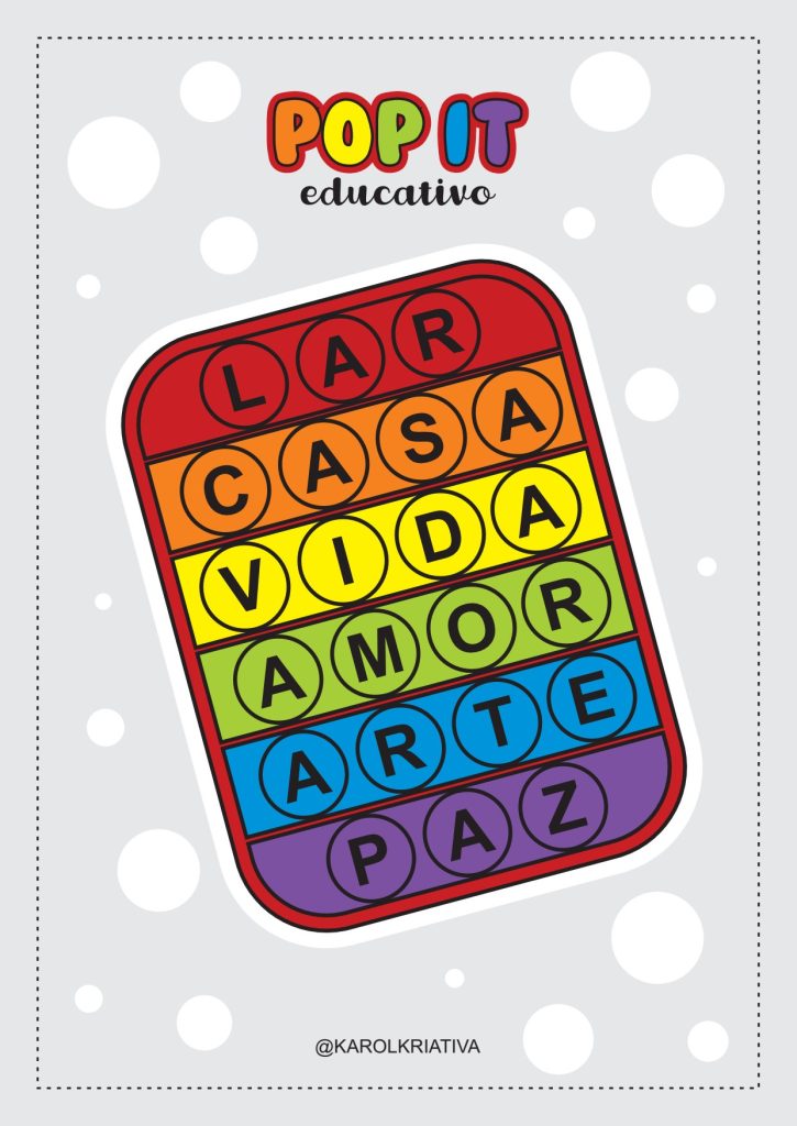 Pop it de feltro – brinquedo educativo - molde parte 1