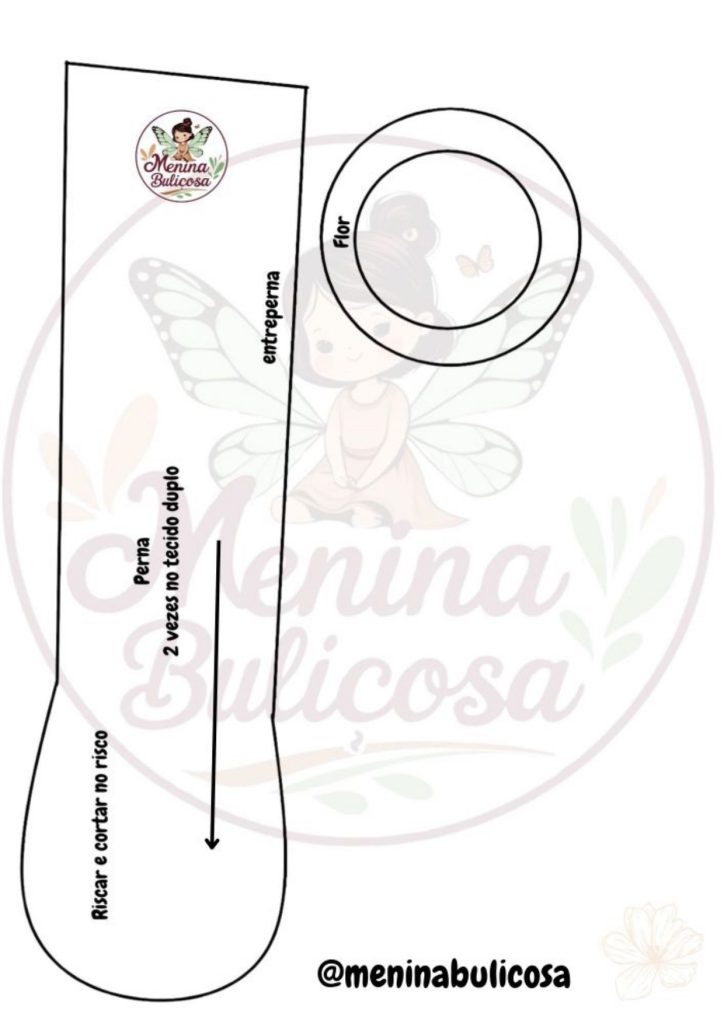 Rosto da boneca Jasmim - molde parte 2
