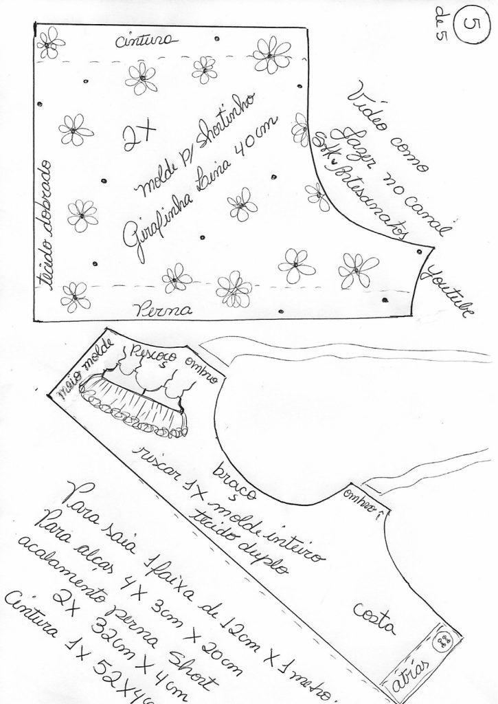Roupinha da girafinha Lina - molde parte 1