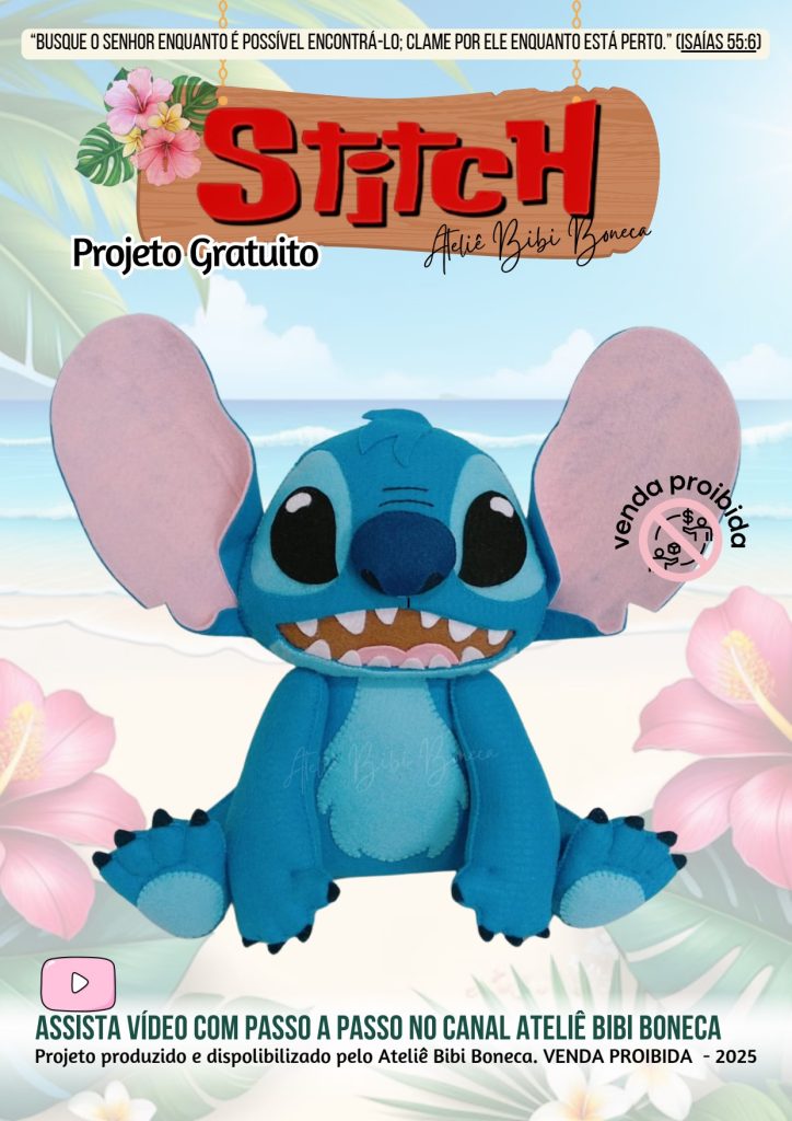 Stitch de feltro - molde parte 1