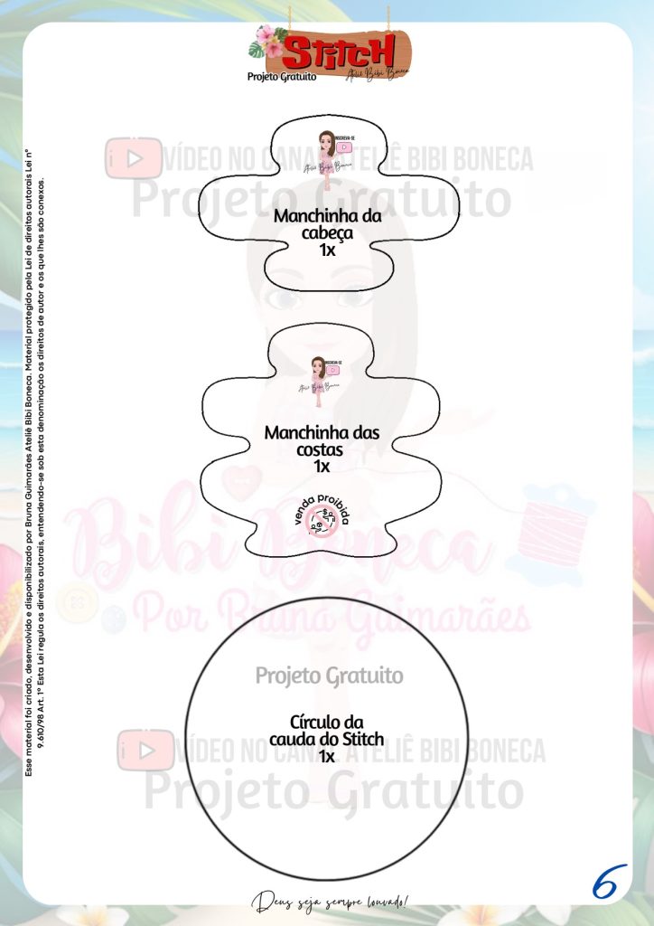 Stitch de feltro - molde parte 6