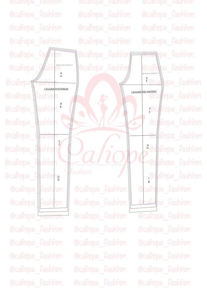 Traçado básico de legging, calça pantalona e calça oxford - molde parte 2
