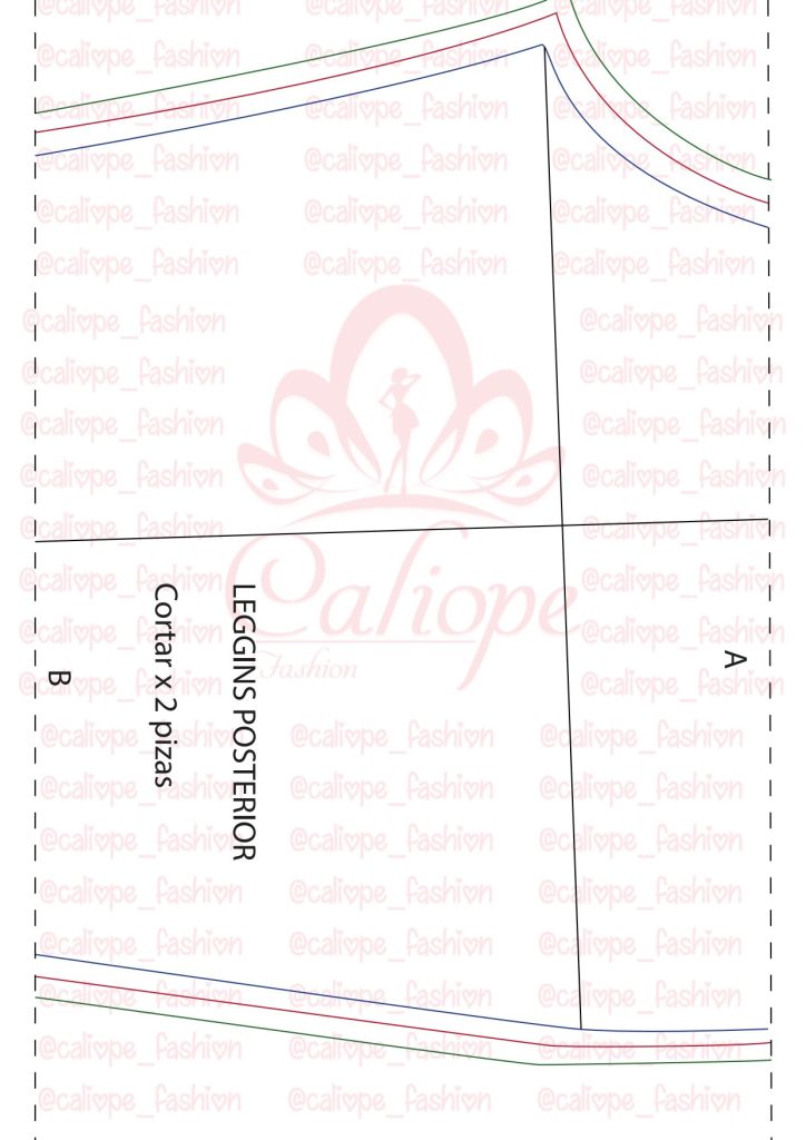 Traçado básico de legging, calça pantalona e calça oxford - molde parte 4