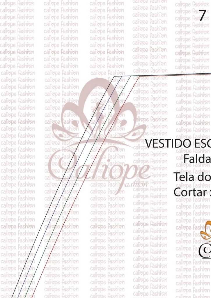 Vestido com decote transpassado muito fácil - molde parte 8