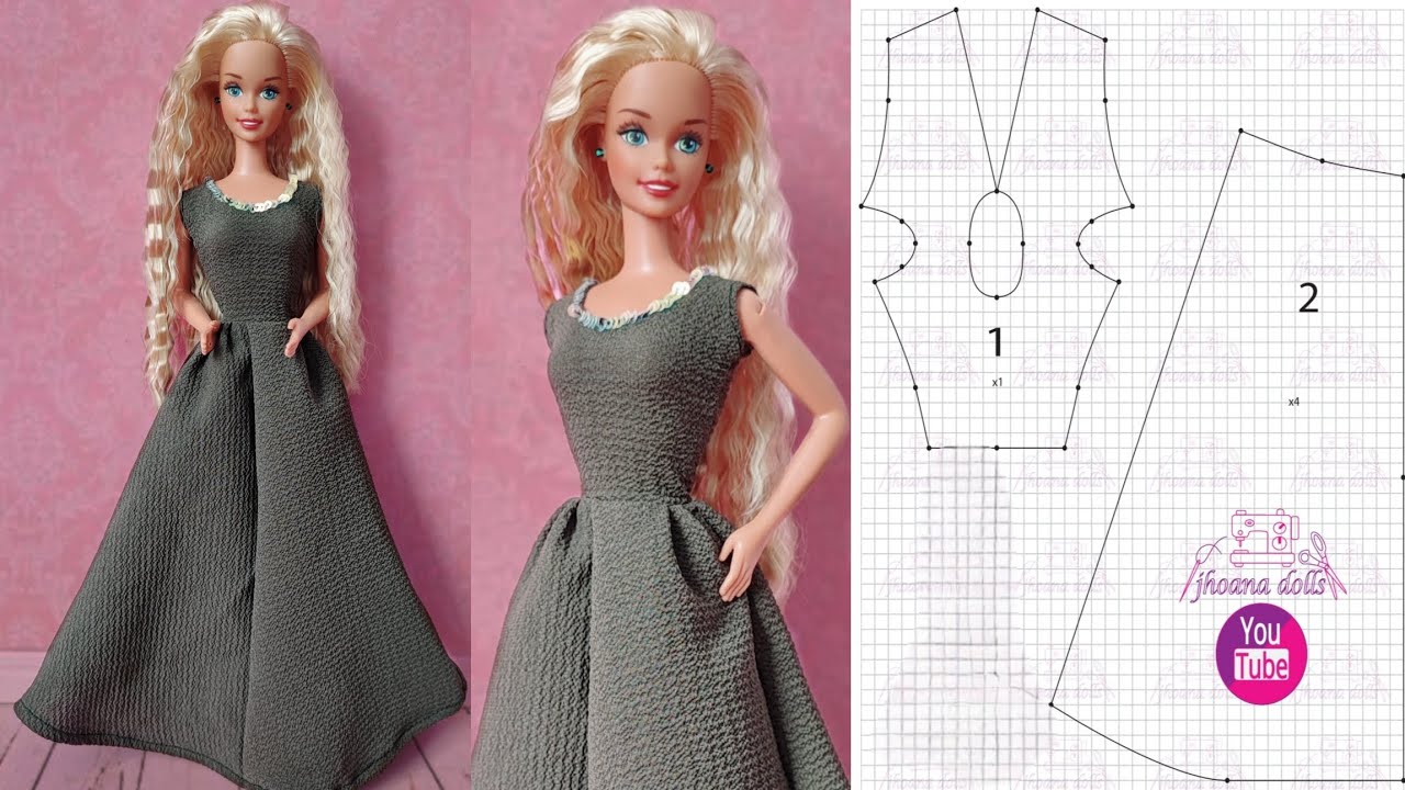 Vestido para Barbie antiga modelo 138