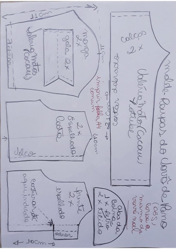 Vovó de pano – parte final - molde parte 3