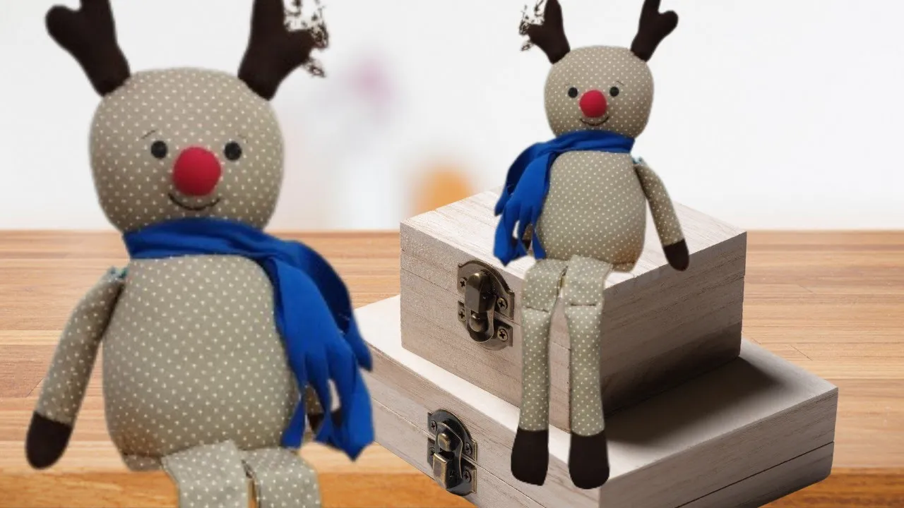 Alce para decorar o Natal – rena do nariz vermelho