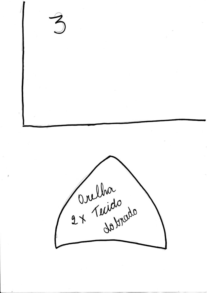 Almofada criativa de gato com retalhos - molde parte 3