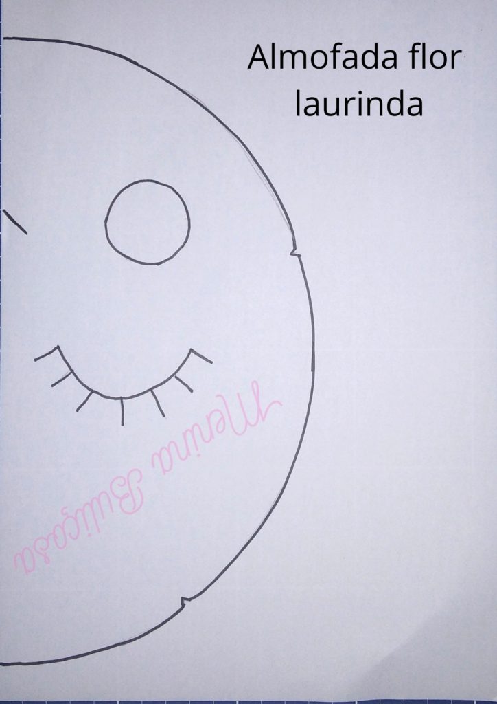 Almofada flor para quarto infantil - molde parte 2