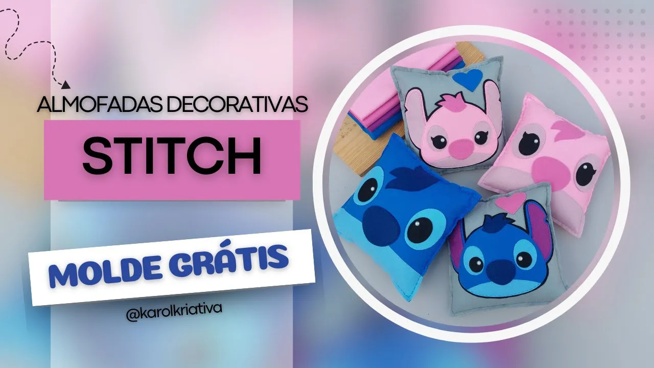 Almofadas decorativas do Stitch de feltro