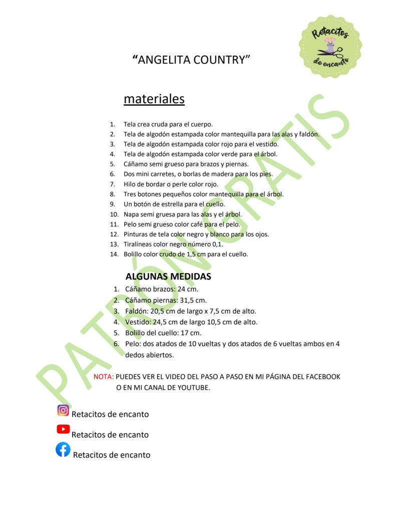 Anjinha country - molde parte 2