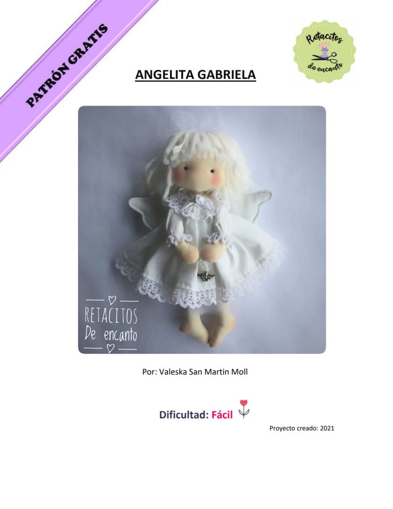 Anjinha Gabriela para iluminar suas festas - molde parte 1