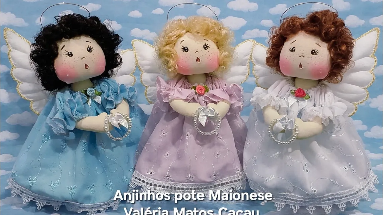Anjos de decoração – lembrancinhas com potes de maionese