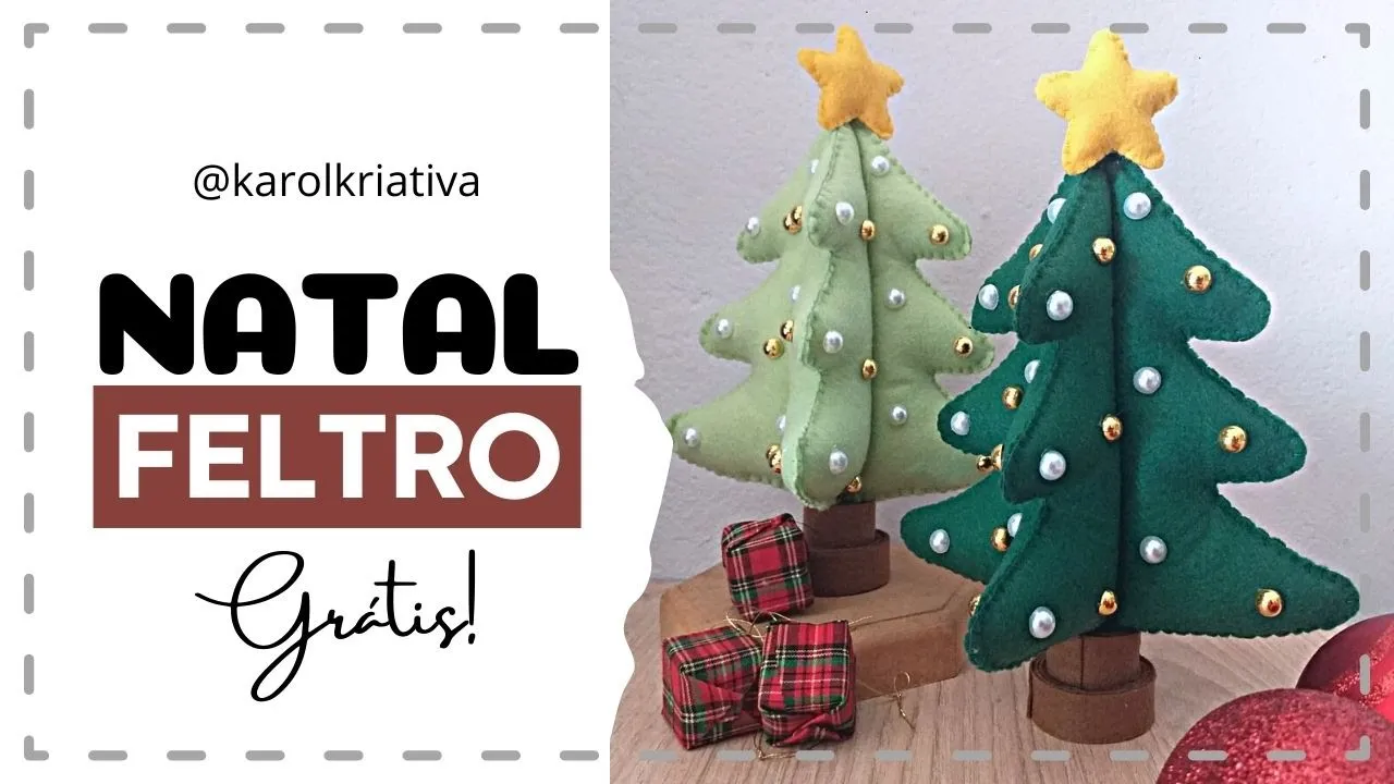 Árvore de Natal 3D de feltro