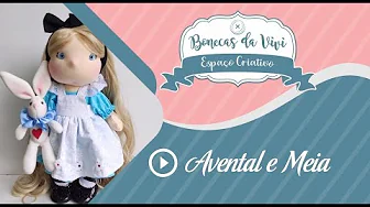 Avental e meia para a boneca Alice