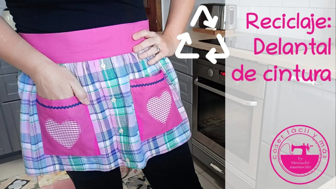 Avental feito com camisa reciclada