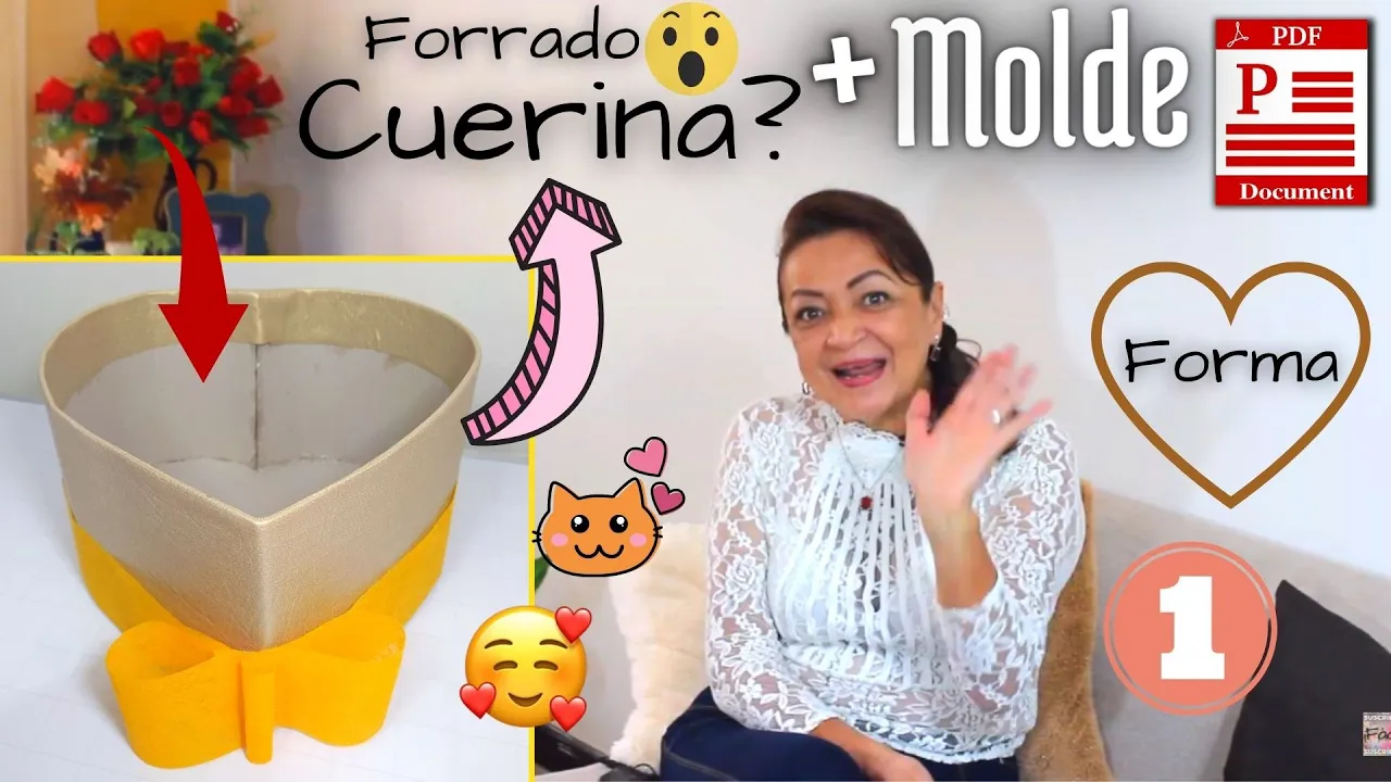 Base em formato de coração para arranjo de flores artificiais parte 1 - molde parte 1