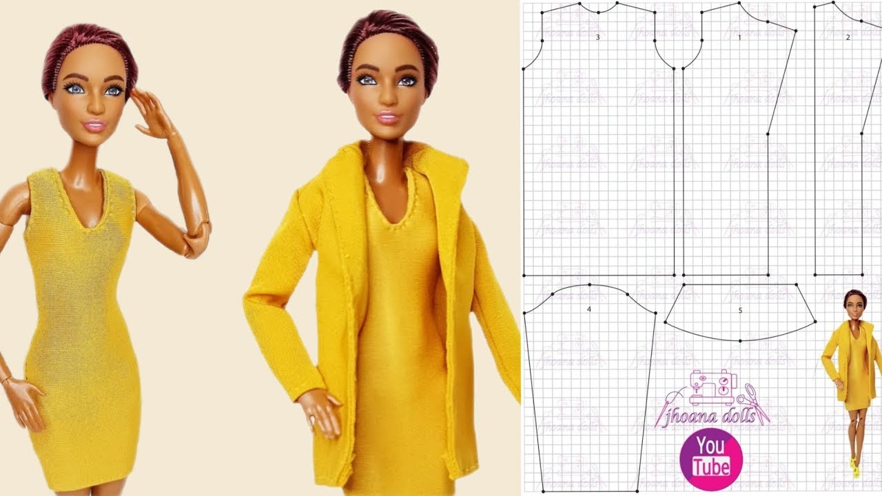 Blazer e vestido para Barbie modelo 15
