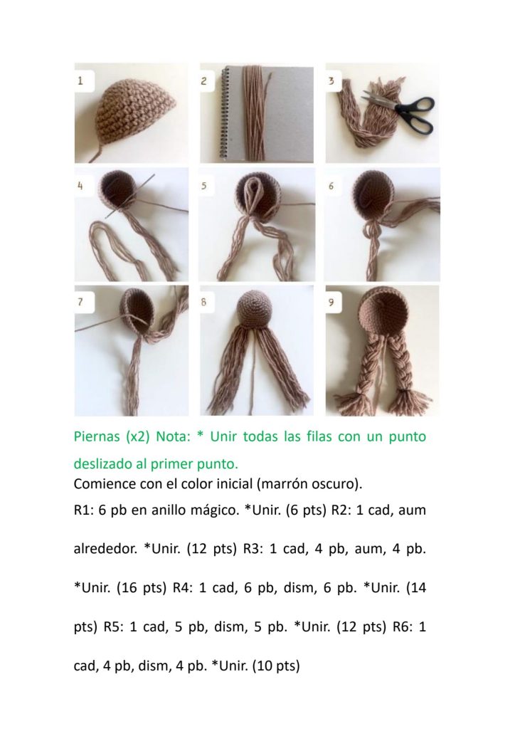 Boneca de amigurumi com espuma EVA - molde parte 10