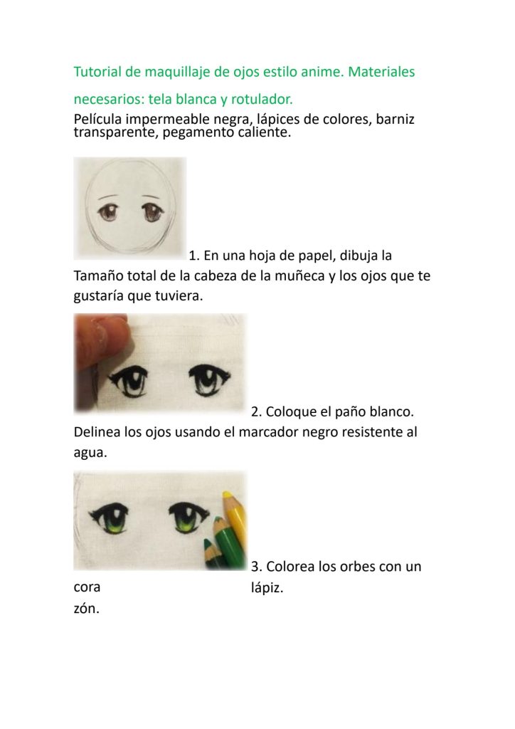 Boneca de amigurumi com espuma EVA - molde parte 15
