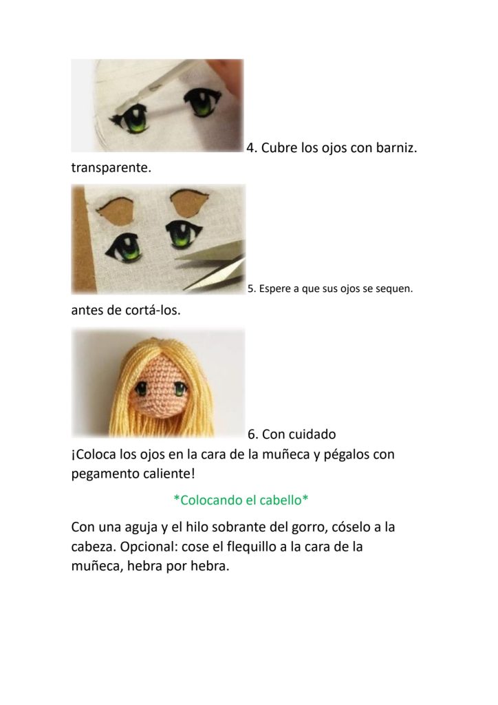 Boneca de amigurumi com espuma EVA - molde parte 16