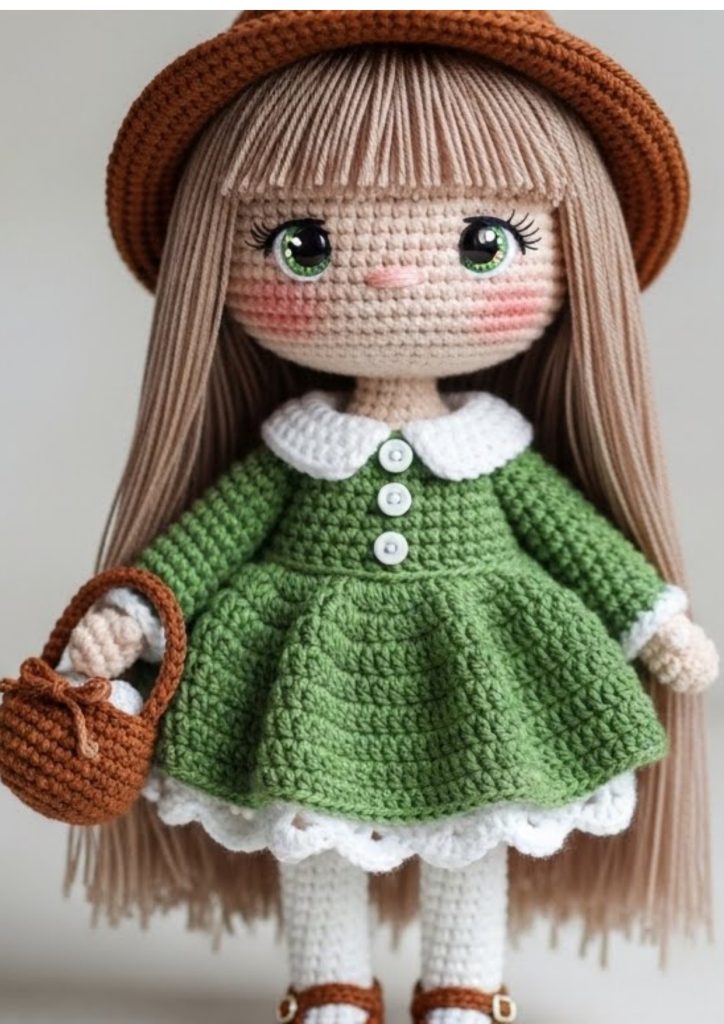 Boneca de amigurumi com espuma EVA - molde parte 24