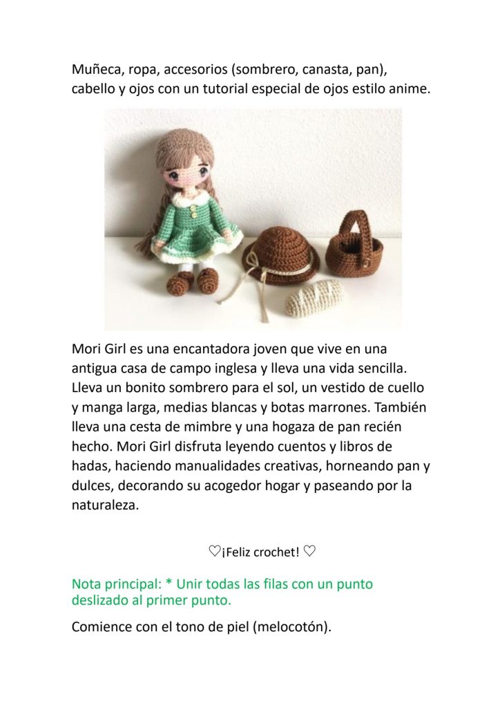 Boneca de amigurumi com espuma EVA - molde parte 4