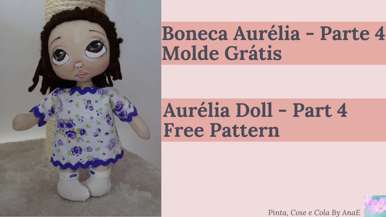 Boneca de pano Aurélia parte 44 – roupa