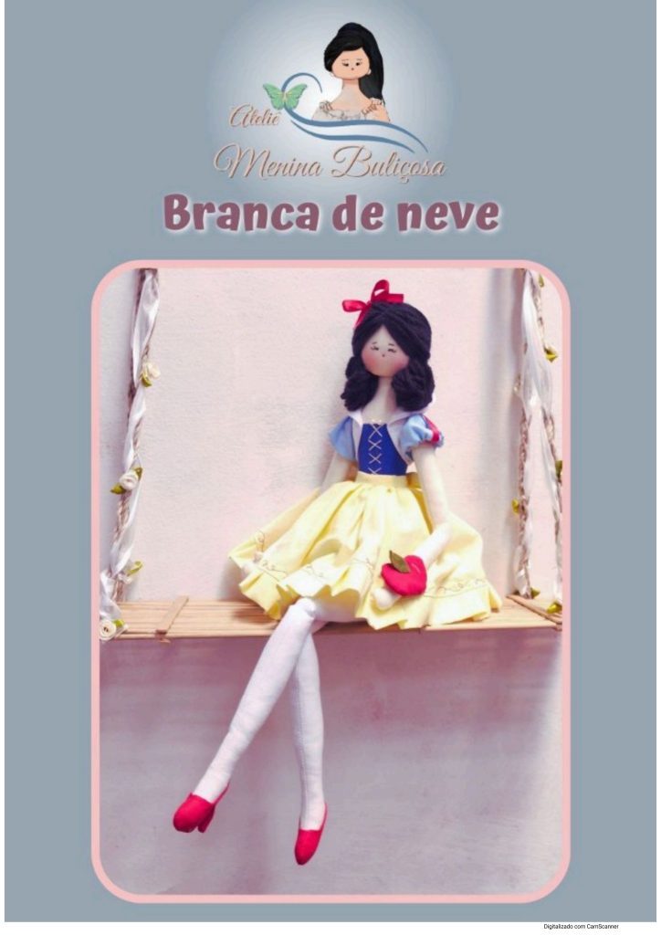 Boneca de pano Branca de Neve - molde parte 1