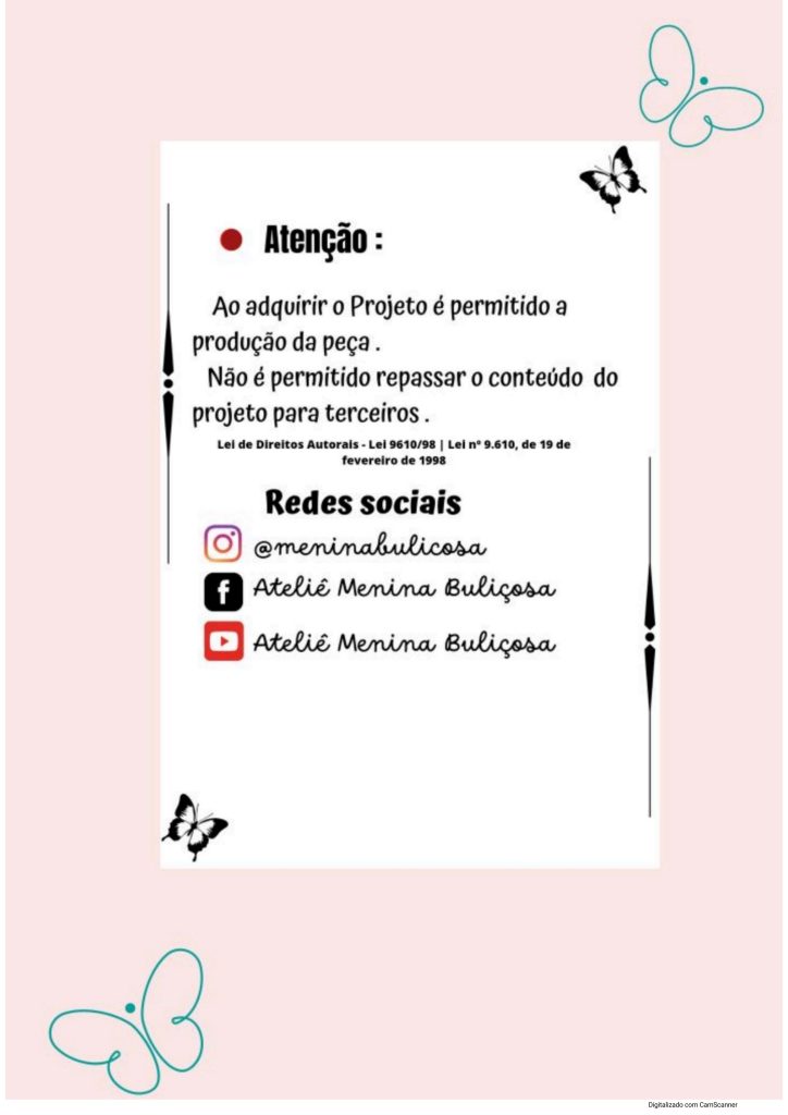 Boneca de pano Branca de Neve - molde parte 2
