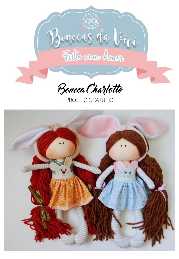 Boneca de pano Charlotte aula 1 - molde parte 1