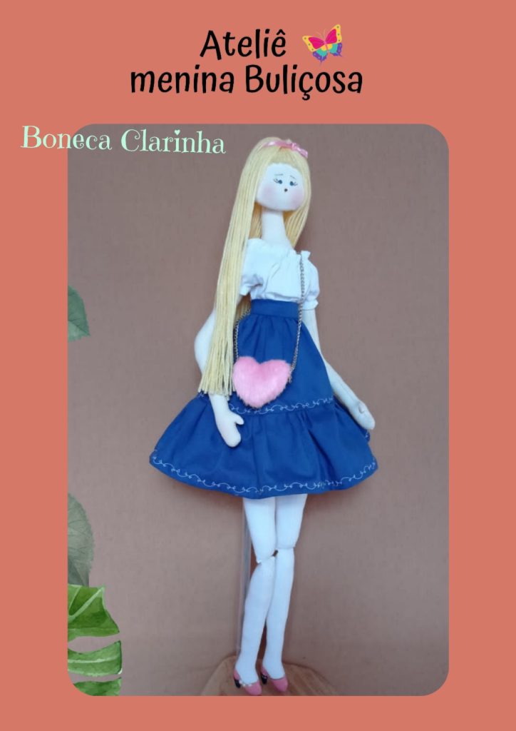 Boneca de pano Clarinha - molde parte 3