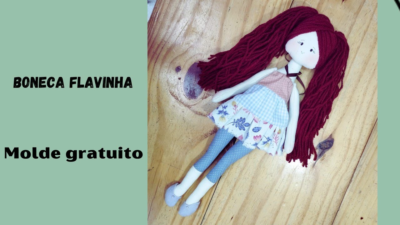 Boneca de pano Flavinha muito fácil e rápida