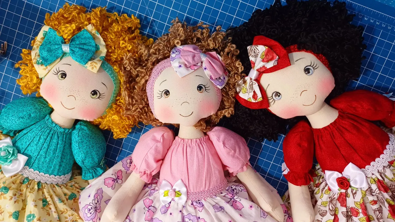 Boneca de pano Lupita de 50 cm muito fácil