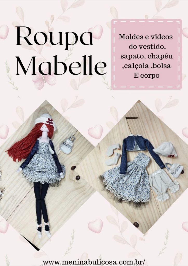 Boneca de pano Mabelle - molde parte 1